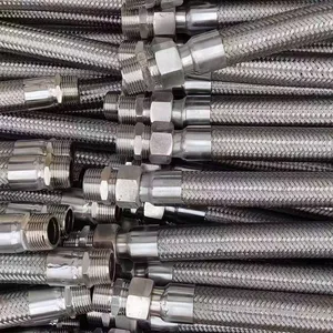 Nut-type Metal Hose, Braided Mesh Hose, Flexible Pipe Connection, Excellent Flexibility, Physical Manufacturer thumbnail-3