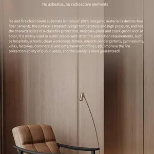 Ice and Fire Board, Class a Fireproof, e0 Grade Environmentally Friendly Decorative Panel With Calcium Silicate Substrate, Flame Retardant Board thumbnail-2