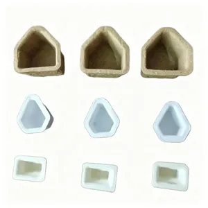 Molded Pulp End Cap Protector -recycled Fiber Plug Packaging Anti-Static Treatment for Electronics thumbnail-4