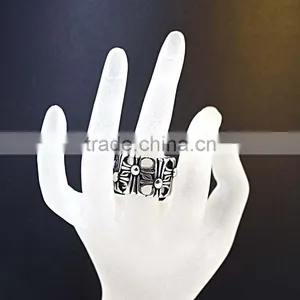 Latest Design Rings Silver Stainless Steel Boys Rings Fashion for Men thumbnail-6