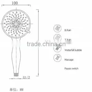 Wholesale Hand Shower ABS Shower Head Hair Salon Shower Head thumbnail-2