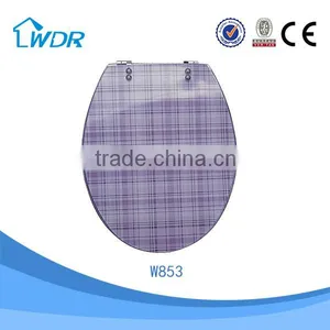 Self Closing d Shape Family Sanitary Transparent Resin Family Slow Drop Shower Toilet Seat thumbnail-1