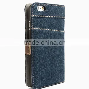 Denim Jean Mobile Phone Case With Card Slots for IPhone 6 thumbnail-2