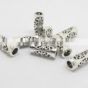 JS1131 Wholesale Filigree Tibetan Silver Tube Beads,tibetan Silver Jewelry Making Supplies thumbnail-2