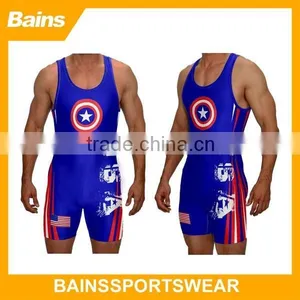 Cool Dry Cheap Sublimated Wrestling Singlets&custom Made Wrestling Singlets&russian Wrestling Singlets thumbnail-1