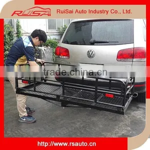Hitch Mount Folding Cargo Carrier Basket With Waterproof Luggage Bag Quality Choice thumbnail-6