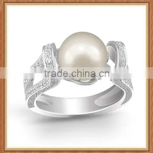 Black Pearl Rings 925 Stereling Sliver Jewelry Rings for Women Wedding Rings thumbnail-6
