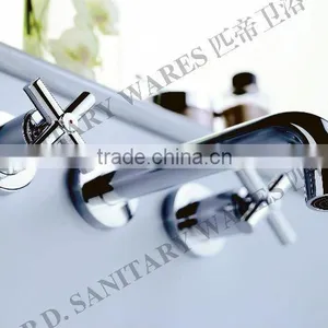 Three Hole Wall-mounted Basin Faucet thumbnail-1
