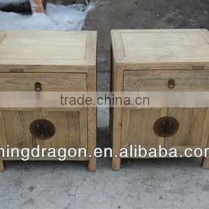 Chinese Antique Furniture Solid Wood Bedside Cabinet thumbnail-1