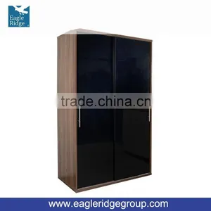 Home Use Black Vienna Two Door Sliding Wardrobe thumbnail-1