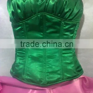 Green Overbust Corset is Made From 100% Premium Luxurious thumbnail-1