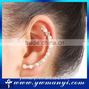 Latest Fashion Hot Sale New Design Clip Earring With Pearl E671 thumbnail-1