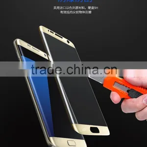 Hot Sell Screen Shield Colored Clear Tempered Glass Screen Protector for Samsung S7 Edge thumbnail-1