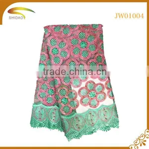 High Quality Latest Italian 3D Embroidery Silk Fabric Market in Dubai Wholesale thumbnail-4