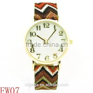 Made in China Fabric Strap Quartz Watch Price, Fashion Watch Women, Watch for Women thumbnail-4