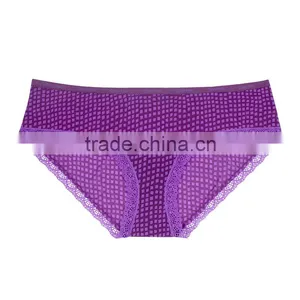 Best Selling Comfortable Women Polyester Printing Lace Brief Underwear thumbnail-3
