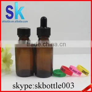30ml Amber Round Boston Glass Bottle With Glass Pipette Bottle thumbnail-2