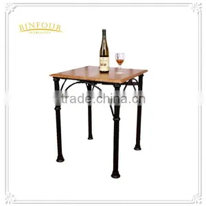 Metal Garden Outdoor Patio Furniture Set Wood Table Chairs Antique Style thumbnail-3