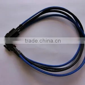 ATX 4M to 4F Power Cable With Sleeving,40cm,23g,black and Blue Wire thumbnail-1