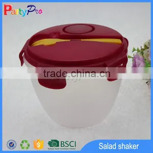 Hot New Products for 2016 Food Grade PP Salad Cup Keep Fresh Salad Shaker With Fork thumbnail-1