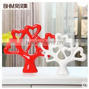 Ceramic Glazed Craft Hot Sale Tree Shape Ceramic Craft/office Decration thumbnail-3