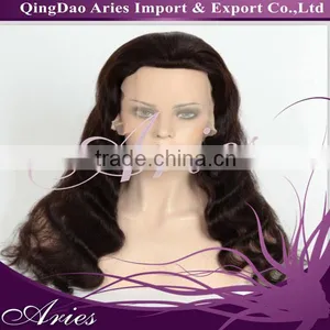 100% Natural Body Wave Brazilian Human Hair Full Lace Wig thumbnail-1