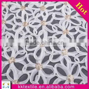 Sequins Chiffon Ribbon Circle Embroidery Design for Girl Dress thumbnail-1