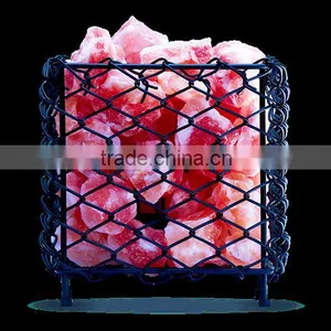 Square Shape Iron Basket Salt Lamp thumbnail-1