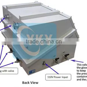 Stainless Steel Glove Box (31"x26"x28") With Automatic Humidity Purification System for Li-ion Battery Assembling (H2O<10ppm) thumbnail-2