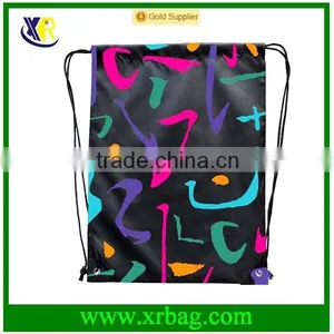 Manufacturer Provide Full Color Printed Drawstring Gym Backpack Bag thumbnail-1