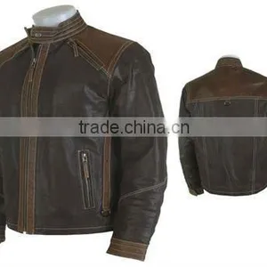Mens Cowhide Classic Leather Jacket thumbnail-1