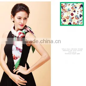 100% Silk Twill Fabric Digital Print Silk Scarf Silk Scarves / Kerchief /headband/hijab thumbnail-4