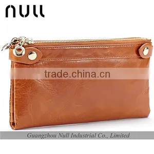 Professional Supplier Double Zipper Cheap Leather Purse for Lady thumbnail-3