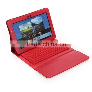 Bluetooth Keyboard Leather Cover for Samsung N8000 Smartphone thumbnail-1