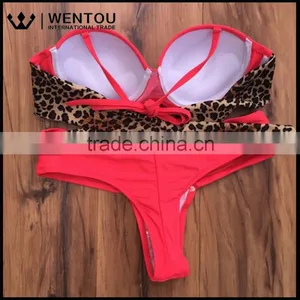 Summer Push Up Beach Print Leopard Bikini Swimwear 2016 thumbnail-5