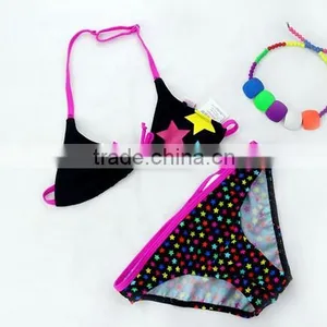 Girls Kids Cartoon Print Bikini Set Child Stars Swimwear Swimming Bathing Suit thumbnail-3