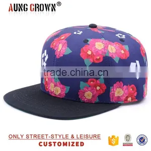 Blank Floral Snapback Hats Caps Wholesale thumbnail-1