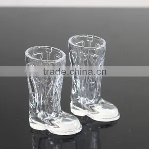 LXHY-BE021 Hand Pressed Engraving Crystal Glass Beer Boot thumbnail-2
