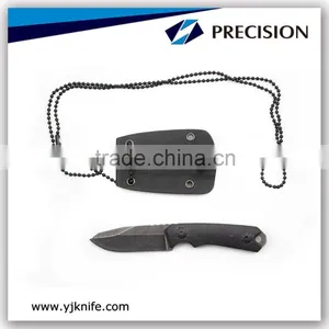 2" Tactical Rescue Fixed Blade Hunting Knife With Necklace Sheath thumbnail-1