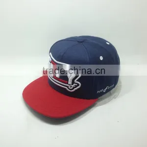 3D Embroidery Logo 5 Panel Flat Hat and Cap Snapback thumbnail-2