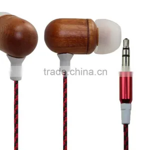 New Excellent Wired Wooden Earphone Custom Earphones in Bulk thumbnail-1