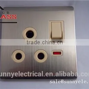 Iraq Electric Light Brushed Stainless Wall Switch and Socket thumbnail-4
