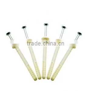 Mushroom Head Nylon Hammer Fixing Anchor,nylon Hammer Drive Anchor With Nail Screw thumbnail-1