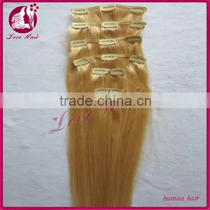 High Quality 100% Unprocessed Virgin Remy Human Hair Clip in Hair Extension thumbnail-1