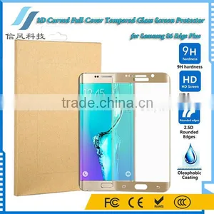 Gold 3D Curved Screen Protector S6 Edge Plus Tempered Glass 9H thumbnail-2