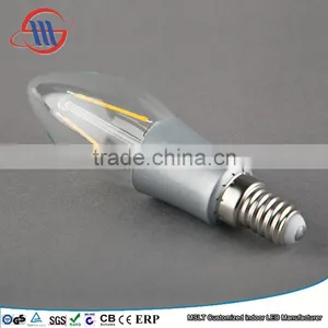 Mingshuai Chandelier LED Filament Bulb Candelebra C35 With Plastic Silver Plated 2W E14 Dimmable thumbnail-1
