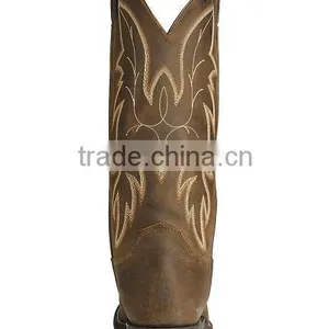 Brown Full Grain Distressed Leather Western Cowboy Boots Wholesale thumbnail-4