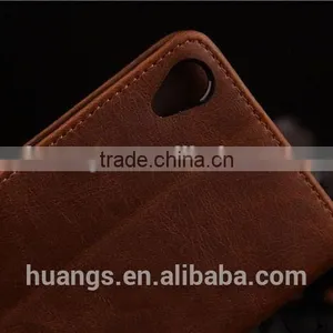 Exquisite PU Leather Pouch Stander Leather Case Flip Cover for Sony Xperia Z3 thumbnail-5