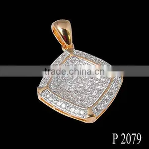 Hot Selling Gold Plated CZ Pendant/white Crystal Pendant Jewelry From China thumbnail-1