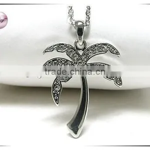 Crystal Palmtree Pendant Necklace thumbnail-1
